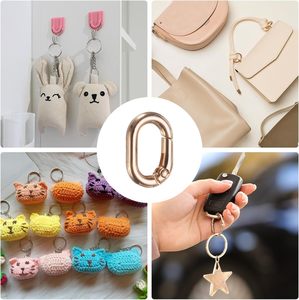 <b>Spring</b> O Rings Oval Metal <b>Clips</b> <b>Spring</b> Key Ring Buckle Clasps - Product Image 6