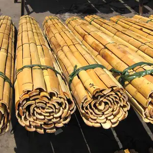 Cerca de jardim ao ar livre de bambu natural, cerca de ripas rolando para privacidade de jardim, quintal