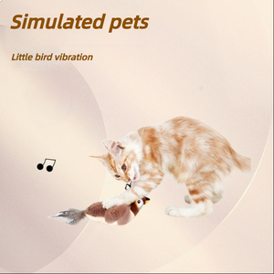 Plüsch Haustier Durable Chew Flapping Wings Sparrow Elektrisch angetrieben Realistisch Selbst spielen Interaktive Katze Spielzeug Haustier Spielzeug - Product Image 6