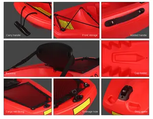 Kecil Mini Cetakan Tiup Perahu Kano Plastik Keras Murah Duduk Di Atas Kayak Anak Anak Kayak dengan Tempat Duduk