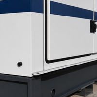 Genset Diesel Tertutup Anti Cuaca 20kVA untuk Cadangan Daya Toko & Bisnis, Isuzu Tiga Fasa 400V 50Hz