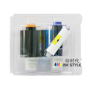 Compatible avec l'imprimante de cartes d'identité HDP5000 Ruban couleur YMCK 075423 500 images & <span class=keywords><strong>Film</strong></span> 075425 1500 images - Product Image 2