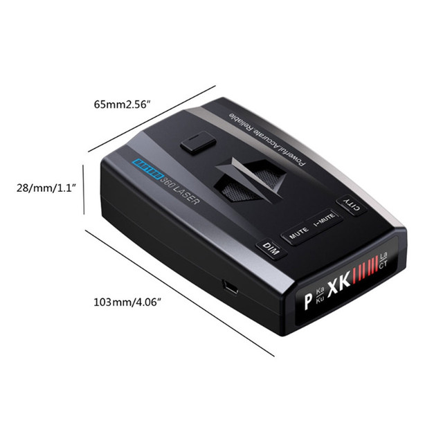 2023 Full-Band Car GPS Radar Detector Laser Speed Control Voice Alert Anti-Police Monitoring Autos Electronic 1 Year