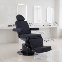 Nouveau lit de soin électrique inclinable avec appui-tête ergonomique réglable et base hydraulique robuste pour salon de beauté commercial