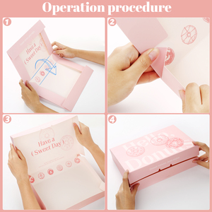 Biểu tượng tùy chỉnh cấp thực phẩm in ấn có thể gập lại bánh thực phẩm bánh quy Bánh Mì Bánh Ngọt Bánh rán Macaron giấy Bao bì hộp - Product Image 4