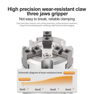 Cilindro Neumático de Doble Acción Serie MHS para Brazo Robótico Colaborativo, Nuevo, Pinza de Gas Neumática de Tres Mordazas - Product Image 3
