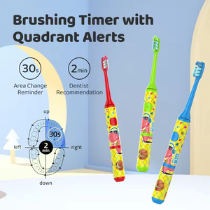 Cepillo de Dientes Eléctrico Sónico para Niños, Funciona con Batería, Limpieza Diaria, Blanqueamiento Dental - Product Image 1