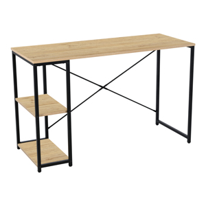 Modern Steel Frame <strong>Computer</strong> <strong>Desk</strong> with Bookshelf Minimalist Home Office <strong>Desk</strong> - Product Image 1