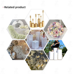 Soporte de flores multicolor Nueva tecnología Soporte de pastel hueco de hierro Accesorios de escenario de boda - Product Image 5