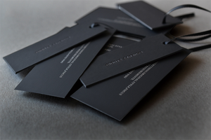 Matte Black Paper Hangtags for <b>Clothes</b> Luxury Gold Stamping Logo Clothing Hang <b>Tag</b> Brand Label Swing <b>Tag</b> Hanging <b>Tags</b> - Product Image 2