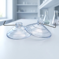 Crochets à ventouse transparents, petits et robustes, amovibles et réutilisables pour murs de douche, salles de bain, cuisines, verre et carrelage