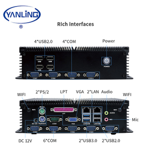Neue aluminium fall <span class=keywords><strong>computer</strong></span> Intel celeron 3865u dual core 2 lan industrielle mini pc mit serial <span class=keywords><strong>parallel</strong></span> <span class=keywords><strong>port</strong></span> - Product Image 3