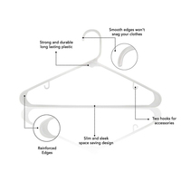 Lot de 20 cintres en plastique lot de 50 cintres en plastique pour placard Percheros Ganchos para Colgar Ropa