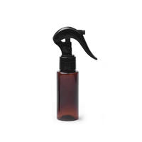 Botol Semprot Plastik Bulat Transparan Putih Hitam Amber 60ml untuk Toner Kosmetik dan Parfum
