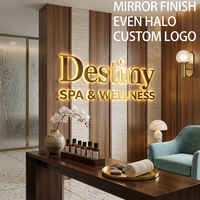Letrero de Letras Acrílicas Retroiluminadas Personalizadas, Letrero con Logotipo 3D, Adecuado para Paredes de Marcas Corporativas y Señalización Comercial