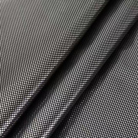 Tissu de doublure pour veste isolante thermiquement avec couche de graphène, en taffetas pongé 300T laminé à pois argentés