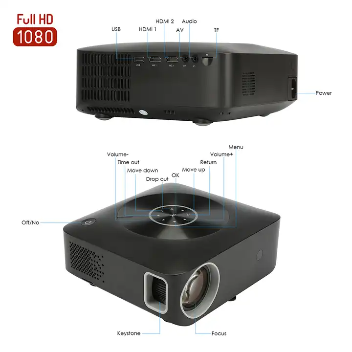 Full HD 1920*1080P Proyector Android 9.0 Video Home Theater Cinema