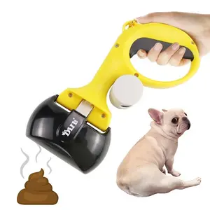 Köpekler için toptan pooper scooper ve Pet açık temizleme aracı köpek Poop Scooper dışkı torbası dağıtıcısı seçici ile