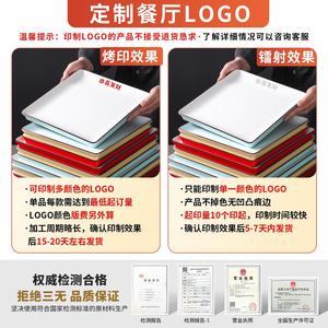 จานเมลามีนหนาทรงสี่เหลี่ยมสำหรับร้านอาหารเสิร์ฟสเต็ก ซาชิมิ รุ่น 564 - Product Image 4
