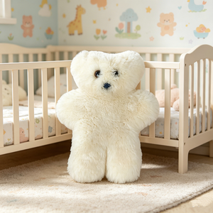 Jouet de sécurité pour bébé en peau de mouton écologique, fait main, en fourrure douce de <span class=keywords><strong>laine</strong></span>, peluche naturelle en peau d'agneau pour les tout-petits - Product Image 6