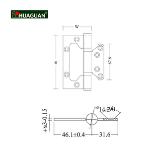 En gros Sous-Mère Affleurant 304 En acier inoxydable Charnières de porte en <span class=keywords><strong>bois</strong></span> de - Product Image 3