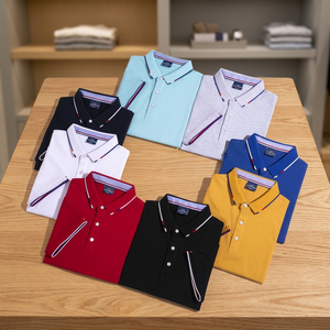 Camiseta de Manga Corta para Hombre, Diseño de Alta Calidad, 100% Poliéster, Tejido Sólido, Tallas Grandes, Transpirable, Estilo Casual Old Money, ODM - Product Image 3