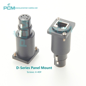Adaptateur de panneau <span class=keywords><strong>DMX</strong></span> à montage encastré RJ45 femelle vers XLR 5 broches femelle de type D pour contrôleur DMX512 haut-parleur d'éclairage de scène LED - Product Image 3