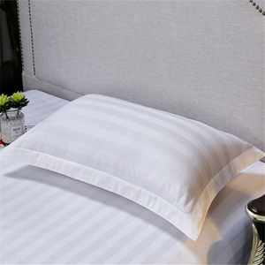 Khách Sạn Khăn Trải Giường 100% Cotton Mercerized <span class=keywords><strong>Jacquard</strong></span>/Dệt Phong Cách Đồng Bằng/<span class=keywords><strong>Jacquard</strong></span> Kích Thước Màu Trắng 180TC 200TC 300TC Sateen Vải Cuộn Giường - Product Image 4