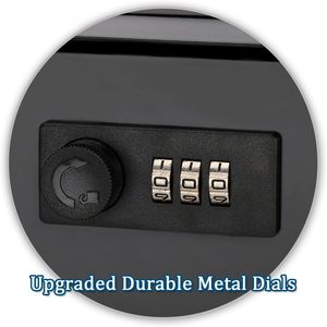 Wall-Mounted Black Metal <b>Locking</b> Mailbox SM-0601CM Medium Vertical Design Combination Lock Large Capacity Indoor/Outdoor Use - Product Image 2