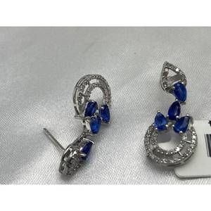 Ensemble de boucles d'oreilles KYNITE de luxe, best-seller, argent sterling 925, cadeau, fête, mariage, anniversaire, fiançailles, cérémonies religieuses, événements - Product Image 2