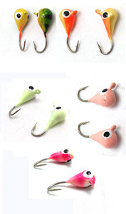 Ijs Vissen Kunstaas Set Kit Jigs Heads Pakken Hoog Koolstofstaal Voor Crappie Panfish Snoekbaars Jigging Haken - Product Image 5