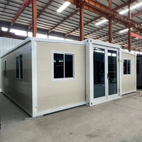 Maison conteneur extensible Zhongchen avec revêtement imitation bois, maison préfabriquée modulaire moderne, espace de vie portable pour le glamping en forêt