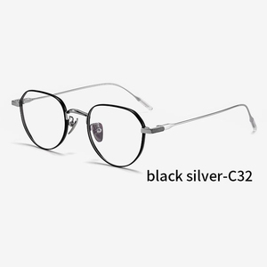 Tầm Nhìn Cộng Với Chất Lượng Cao Thời Trang Titan Kính Quang Học Phong Cách Vàng Đen Bạc Thiết Kế Bán Tròn Đầy Đủ Vành Khung - Product Image 4