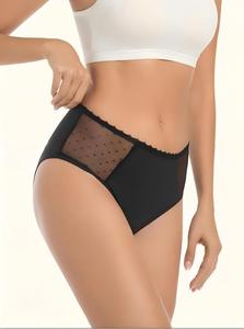 Culotte menstruelle écologique 4 couches biodégradable en chanvre pour femme, taille haute, anti-fuite, durable - Product Image 2