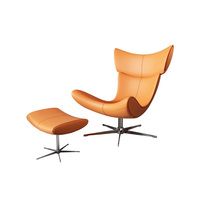 Fauteuils de massage de luxe en cuir PU pour salon confortables avec pieds en métal pour la détente et les loisirs-Tissu large