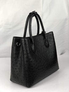 Bolso de Mano de Cuero de Avestruz Genuino para Mujer - Bolso Bandolera de Piel Exótica de Lujo y Cartera para Dama |   Bolsas de Lujo para Mujeres - Product Image 6