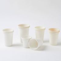 Vaisselle jetable en pulpe de maïs, gobelet à café économique, contenant alimentaire à emporter, biodégradable, jetable, en amidon de maïs, pour thé et eau