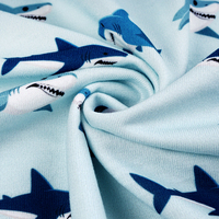 Tissu en molleton imprimé sur toute la surface pour sweats à capuche, sweats-shirts, joggers, vêtements de détente, étiquettes et production de vêtements