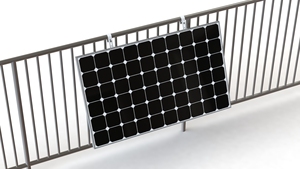 Năng lượng mặt trời balcone căn hộ dễ dàng màu đen móc ban công Wall Mount Bracket năng lượng mặt trời Đức - Product Image 4