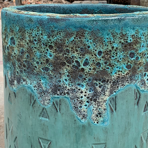 กระถางต้นไม้เซรามิกเคลือบหม้อขนาดใหญ่สำหรับสวนในร่มและกลางแจ้งพร้อมอุปกรณ์เสริมเครื่องปั้นดินเผา - Product Image 4