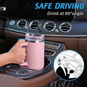 <span class=keywords><strong>Vaso</strong></span> Térmico de Acero Inoxidable con Recubrimiento y Logotipo Personalizado, 40 oz, con Asa, Tipo <span class=keywords><strong>Stanley</strong></span> Cup, <span class=keywords><strong>Vaso</strong></span> Aislado, Gobelet Isotherme - Product Image 5