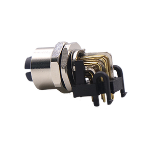 Công Nghiệp Không Thấm Nước Kết Nối Angled Nữ Nam Trở Lại Núi Pcb Ổ Cắm Uốn Cong Liên Hệ Với Nam Vít Kim Loại M12 5 Pin Kết Nối - Product Image 1