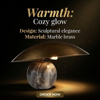 Lampe de table scandinave moderne en marbre avec abat-jour en forme de dôme, lumière LED pour chevet, bureau, chambre à coucher, salon
