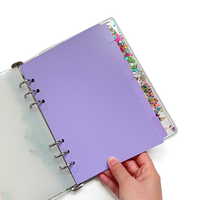 Classeurs A5 en plastique PP avec 6 intercalaires à onglets, couleur Morandi, personnalisables en couleur et logo, pour agenda Filofax