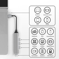 Hub USB 2.0 à 4 ports, adaptateur USB 3.0 5 Gbps pour ordinateur portable