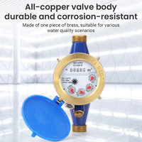 Compteur d'eau mécanique multi-jets à sec en laiton ISO4064 DN20 R80 pour eau potable