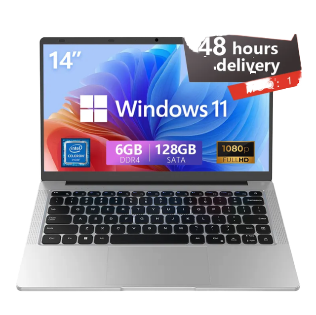 14 Inch Win 10/11 Pro Business Laptops 6/8/16GB RAM Intel 128/256/512GB 1TB SSD DDR4 Video TN Panel-for Students Home Office