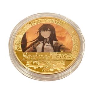 Pièce commémorative classique <span class=keywords><strong>Steins</strong></span> <span class=keywords><strong>Gate</strong></span> sur le thème de l'anime, pièce en fer moulé sous pression, cadeau pour collectionneurs, emballée individuellement, vente en gros - Product Image 2