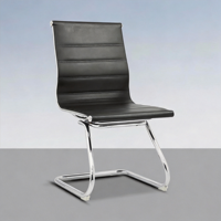 Chaise de conférence ergonomique à dossier arqué pour la maison, avec accoudoirs fixes, dossier en maille respirante et hauteur réglable