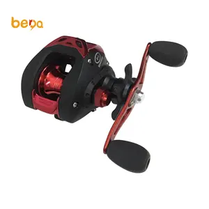 6 + 1BB Bobina di Bobina di Pesca di Baitcasting Sinistra-Destra Mano di Colore Rosso 6.3:1 Bobina di Pesca di Baitcasting